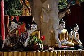 Myanmar - Sagaing, Shwe-kyet-kay a pagoda on a steep bank of the River close to the two parallel bridges linking Sagaing and Amarapura. 